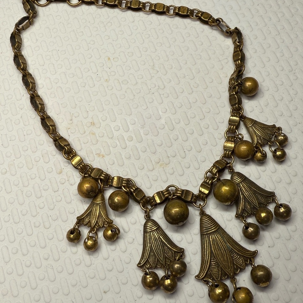 Art Deco/ Egyptian Revival Monet 1930s necklace . Rare